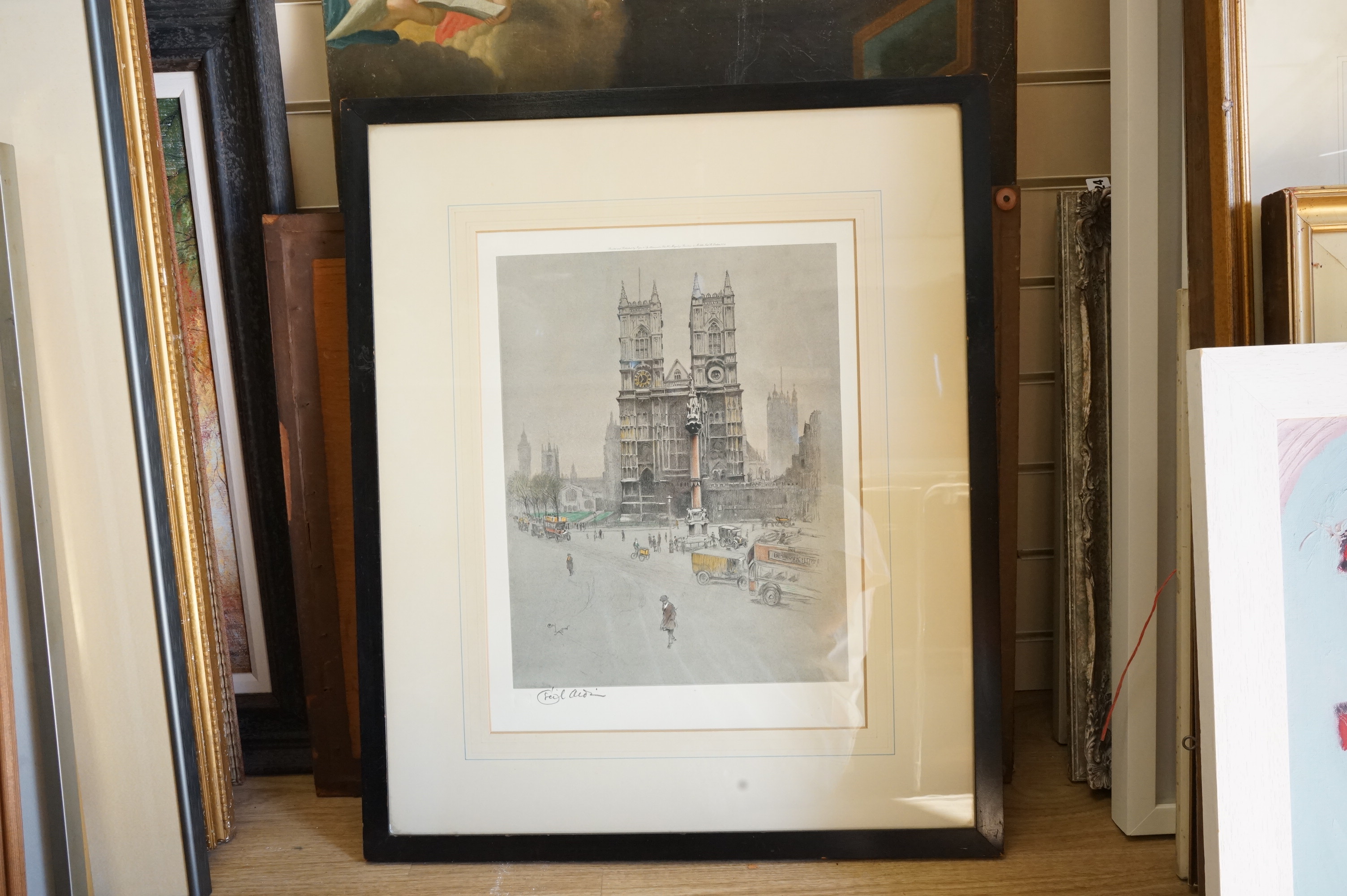 Cecil Aldin (1870-1935), pair of colour lithographs, comprising St Paul's Cathedral and Westminster Abbey, each signed in pencil and Fine Art Trade Guild blindstamped, 45 x 32cm
